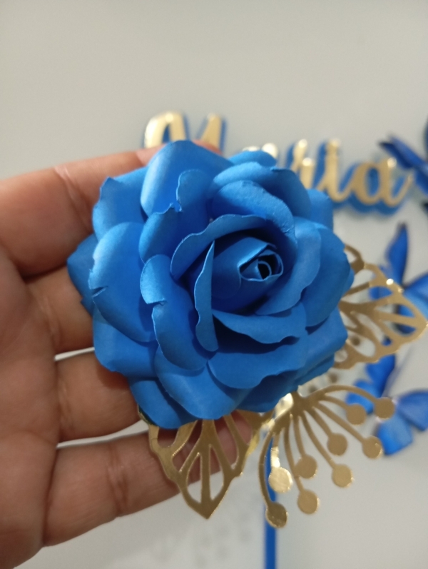 Topo de Bolo Flores - Imagem 2